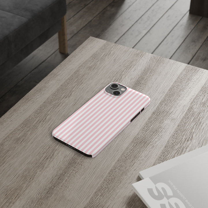 Slim Sweet Pink Striped Cute Phone Case for Iphone 16 - | iPhone 15 Pro Max Case | iPhone 14 Case Iphone 13 12 11 10 9 8 7 X XS Gift for Her