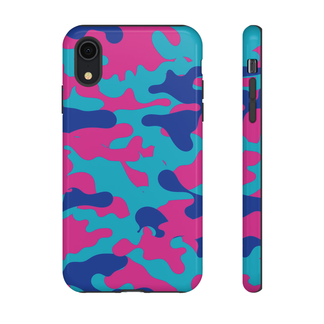 Cute IPhone Case | Blue Pink Camouflage, iPhone 15 Case | iPhone 15 Pro Case, Iphone 14 Case, Iphone 14 Pro Max Case, Protective Iphone Case - Studio40ParkLane