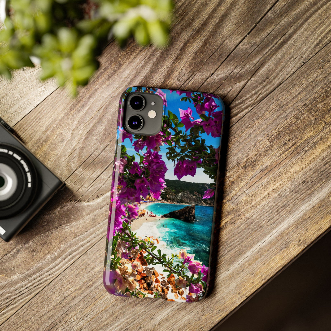 Slim Bougainvillea Sea View Cute Phone Cases for Iphone  | iPhone 15 Case | iPhone 15 Pro Max Case, Iphone 14, Iphone 14 Pro Max, Iphone 13