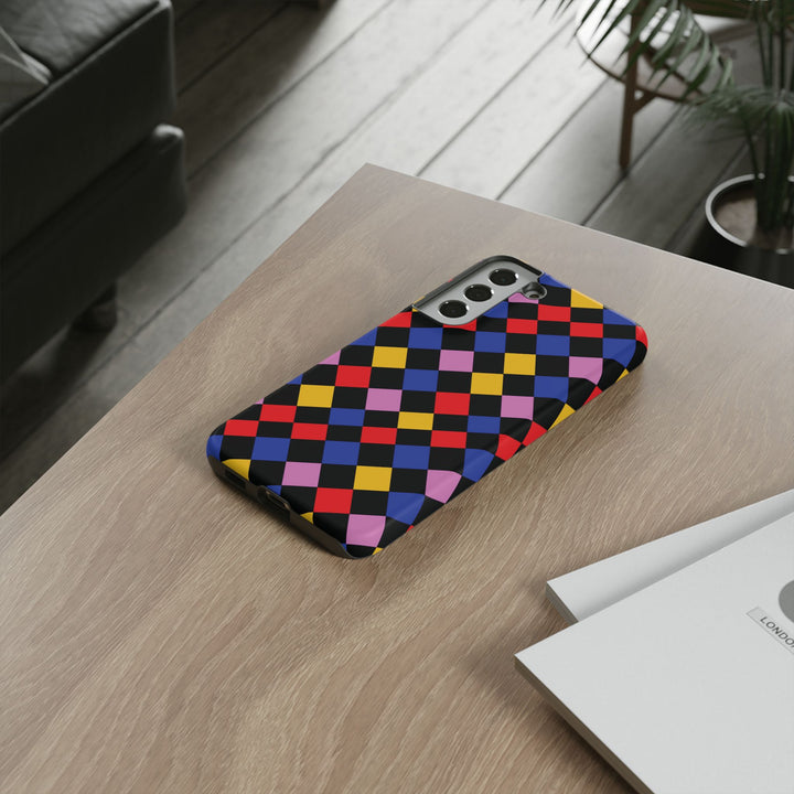 Aesthetic Tough Colorful Checkerboard Phone Case Premium - For iPhone 17 Pro Max iPhone 16 Pro iPhone 15 Iphone 14 Plus 13 Pro 12 11 10 XR - Studio40ParkLane