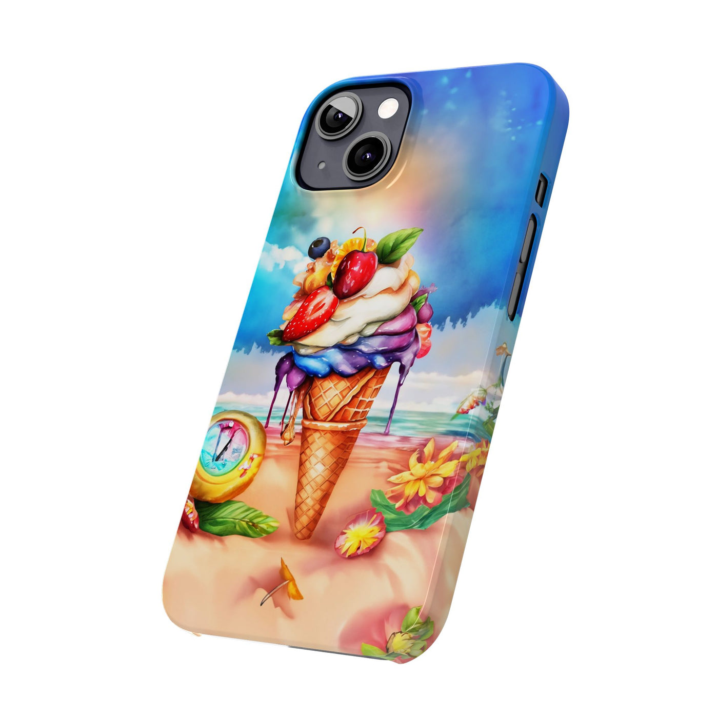 Summer Ice Cream Cone Slim Cute Phone Cases for Iphone  | iPhone 15 Case | iPhone 15 Pro Max Case, Iphone 14, Iphone 14 Pro Max, Iphone 13