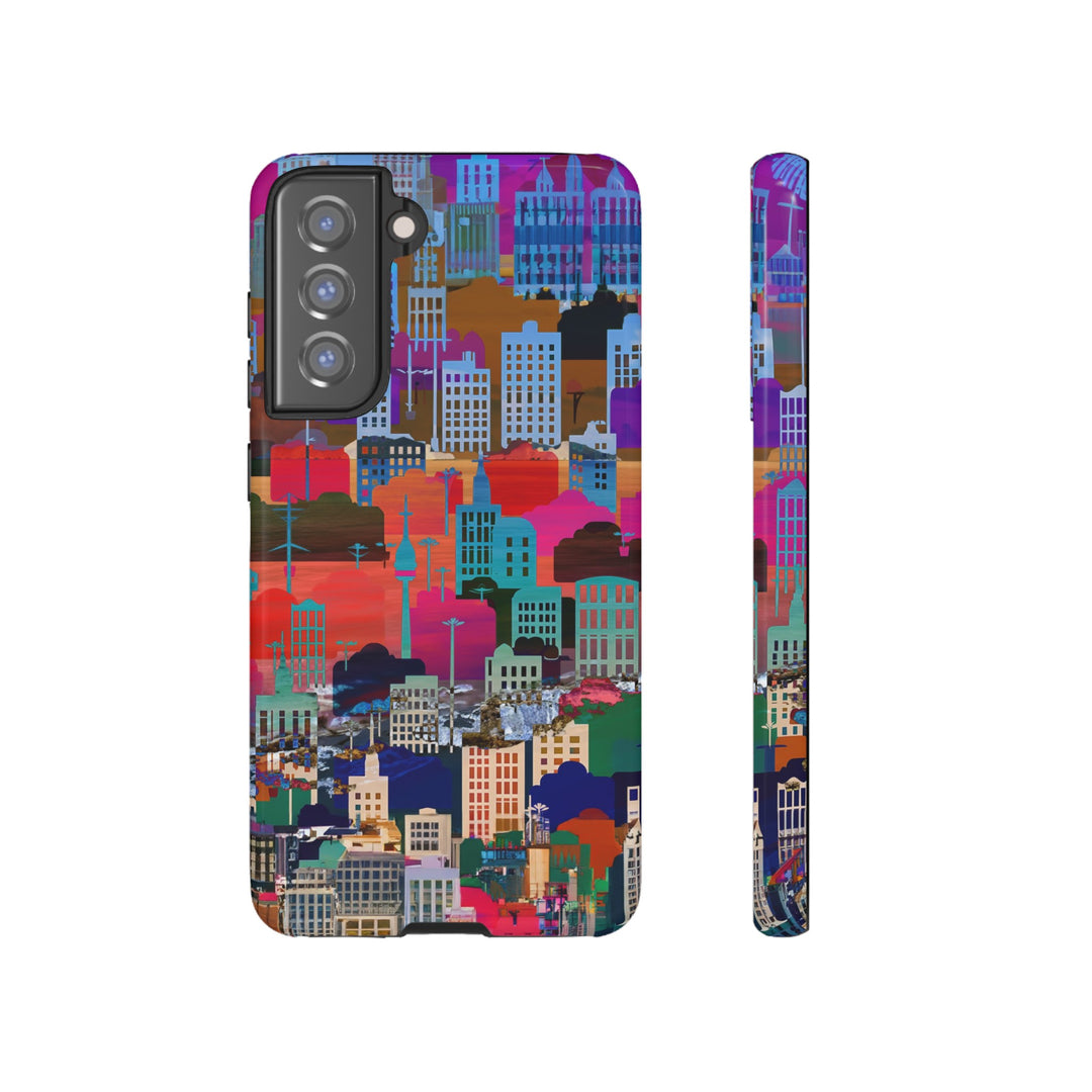 Cute Samsung Case | Cool Iphone Case | Summer City Skyline, Samsung S24, S23, S22, S21, IPhone 15 Case | Iphone 14 Case, Iphone 13 Case - Studio40ParkLane