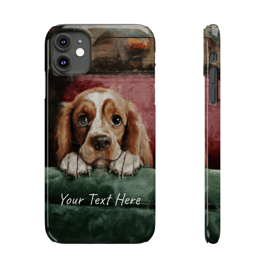 Slim Personalized Cute iPhone Cases - | iPhone 15 Case | iPhone 15 Pro Max Case, Iphone 14 Case, Iphone 14 Pro Max, Iphone 13, Cocker Spaniel Dog - Studio40ParkLane