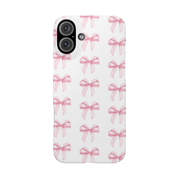 Slim Pink Bows Cute Phone Cases for Iphone 16 Pro Max | iPhone 15 Case | iPhone 15 Pro Max Case, Iphone 14, Iphone 14 Pro Max, Iphone 13 12 11 8 7 - Studio40ParkLane
