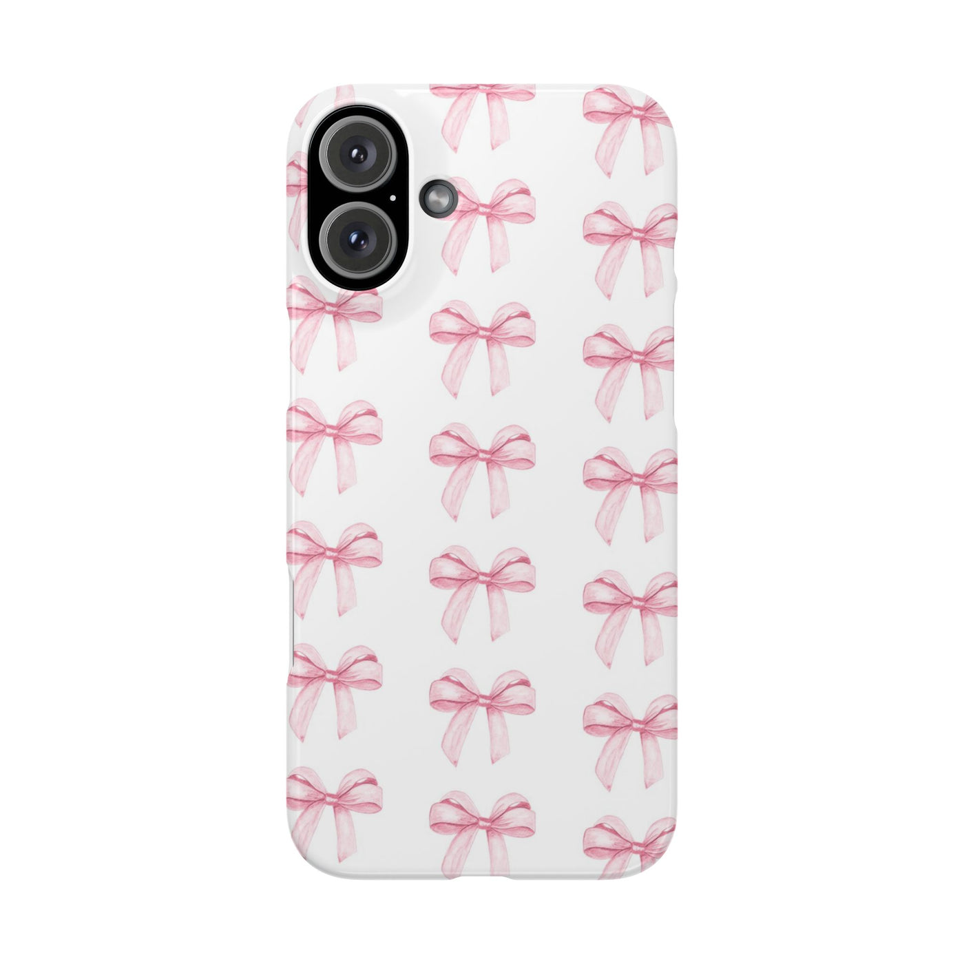 Slim Pink Bows Cute Phone Cases for Iphone 16 Pro Max | iPhone 15 Case | iPhone 15 Pro Max Case, Iphone 14, Iphone 14 Pro Max, Iphone 13 12 11 8 7