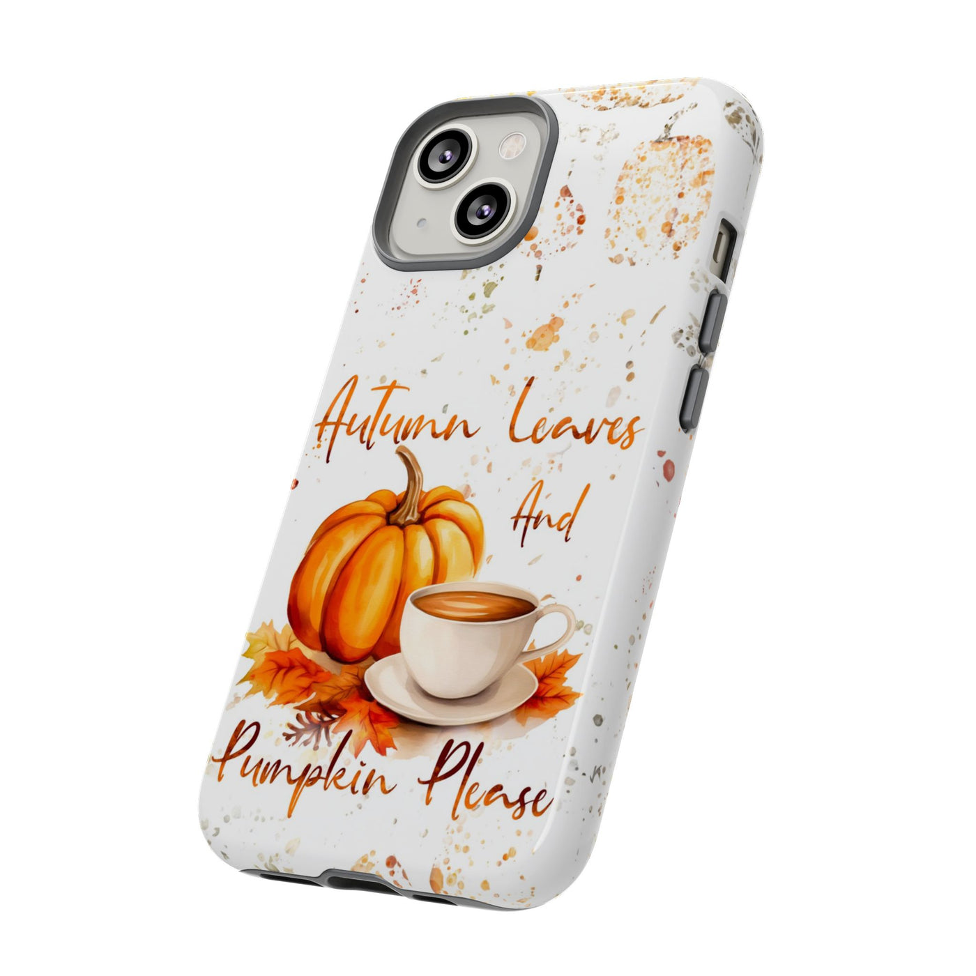 Impact Resistant, Fall Leaves Pumpkin Pie, Cute Phone Cases for Samsung S24, S23, S22, S21, IPhone 15 pro Iphone 14 pro Iphone 13 IPhone 12 Iphone 11