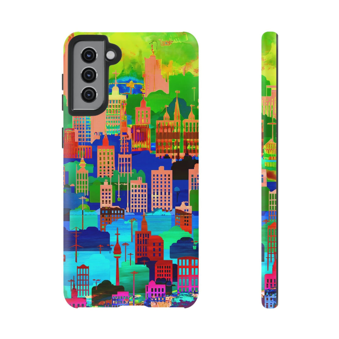 Cute Samsung Case | Cool Iphone Case | Summer City Skyline, Samsung S24, S23, S22, S21, IPhone 15 Case | Iphone 14 Case, Iphone 13 Case - Studio40ParkLane