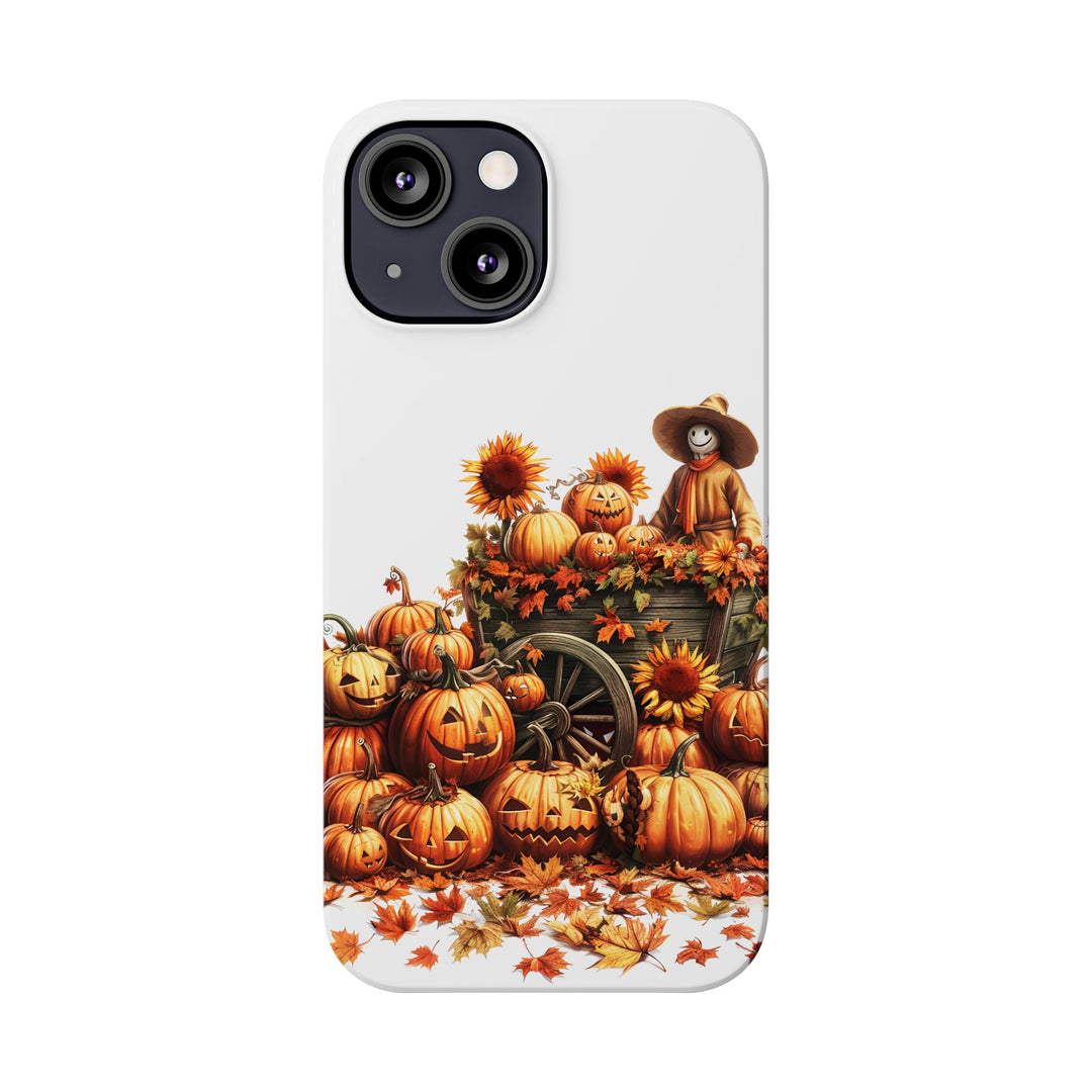 Slim Fall Leaves Scarecrow Slim Cute Phone Cases for Iphone | iPhone 15 Case | iPhone 15 Pro Max Case, Iphone 14, Iphone 14 Pro Max, Iphone 13 - Studio40ParkLane