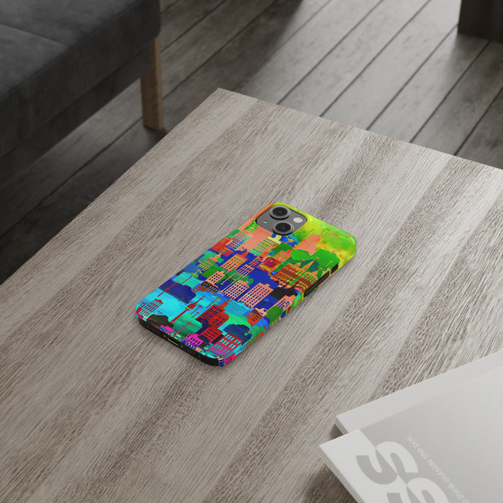 Slim Cute Phone Cases for Iphone - | iPhone 15 Case | iPhone 15 Pro Max Case, Iphone 14 Case, Iphone 14 Pro Max, Iphone 13, Summer City Skyline - Studio40ParkLane