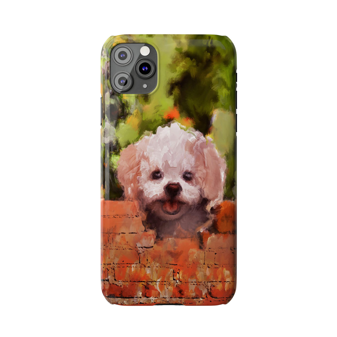 Slim Cute Phone Cases for Iphone - | iPhone 15 Case | iPhone 15 Pro Max Case, Iphone 14 Case, Iphone 14 Pro Max, Iphone 13, Bichon Frise Dog - Studio40ParkLane