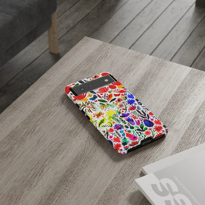 Impact Resistant, Colored Flowers, Cute Phone Cases for Samsung S24, S23, S22, S21, IPhone 15 pro Iphone 14 pro Iphone 13 IPhone 12 Iphone 11