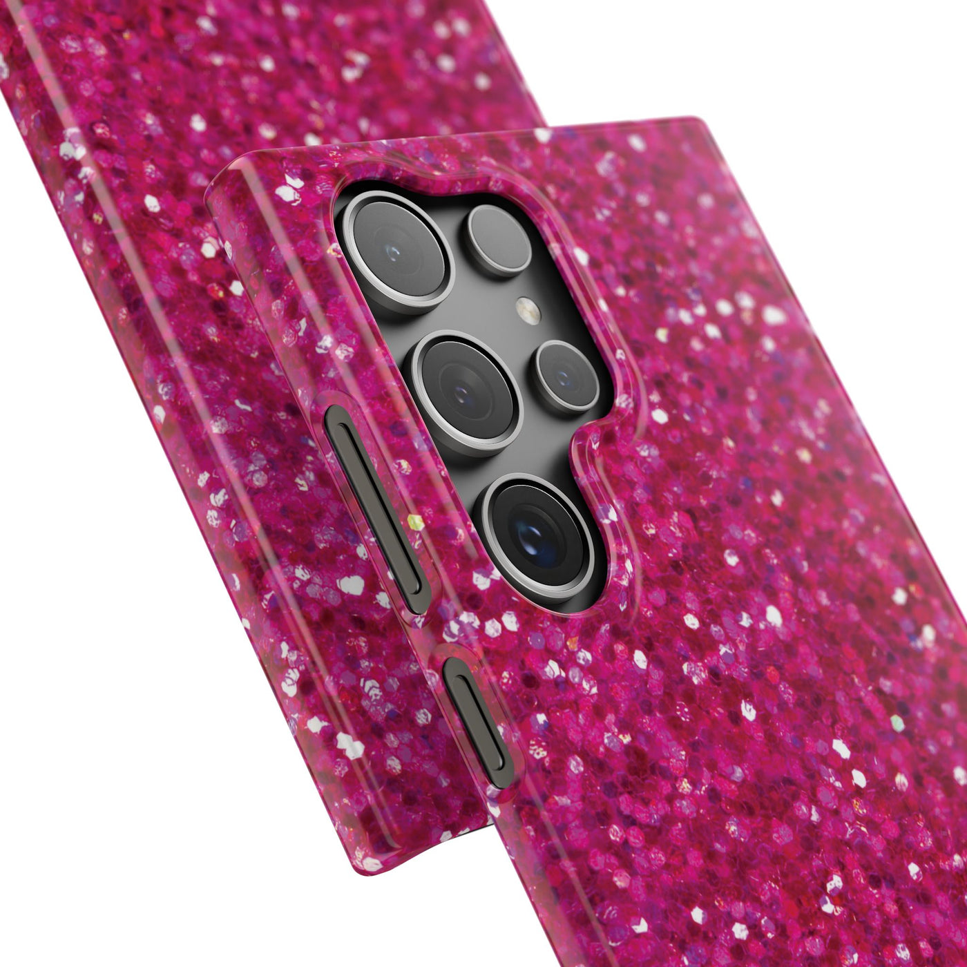 Snap Non-Glitter Muted Pink Play on "Faux" Glitter Effect Cute Phone Cases for Samsung and Iphone, 16, 15, 14, S24, S23, S22, S21, S20, Plus and Ultra