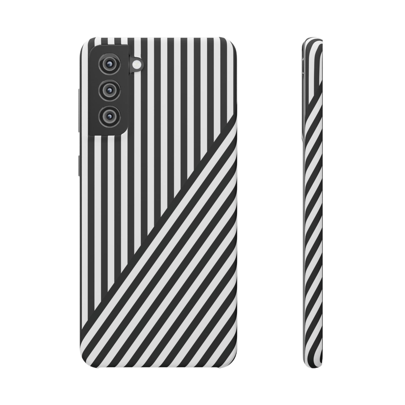 Aesthetic Black White Stripes Cute Phone Case Sleek Snap - For iPhone 17 Pro Max iPhone 16 Pro iPhone 15 Iphone 14 Plus 13 Pro 12 11 10 Gift - Studio40ParkLane