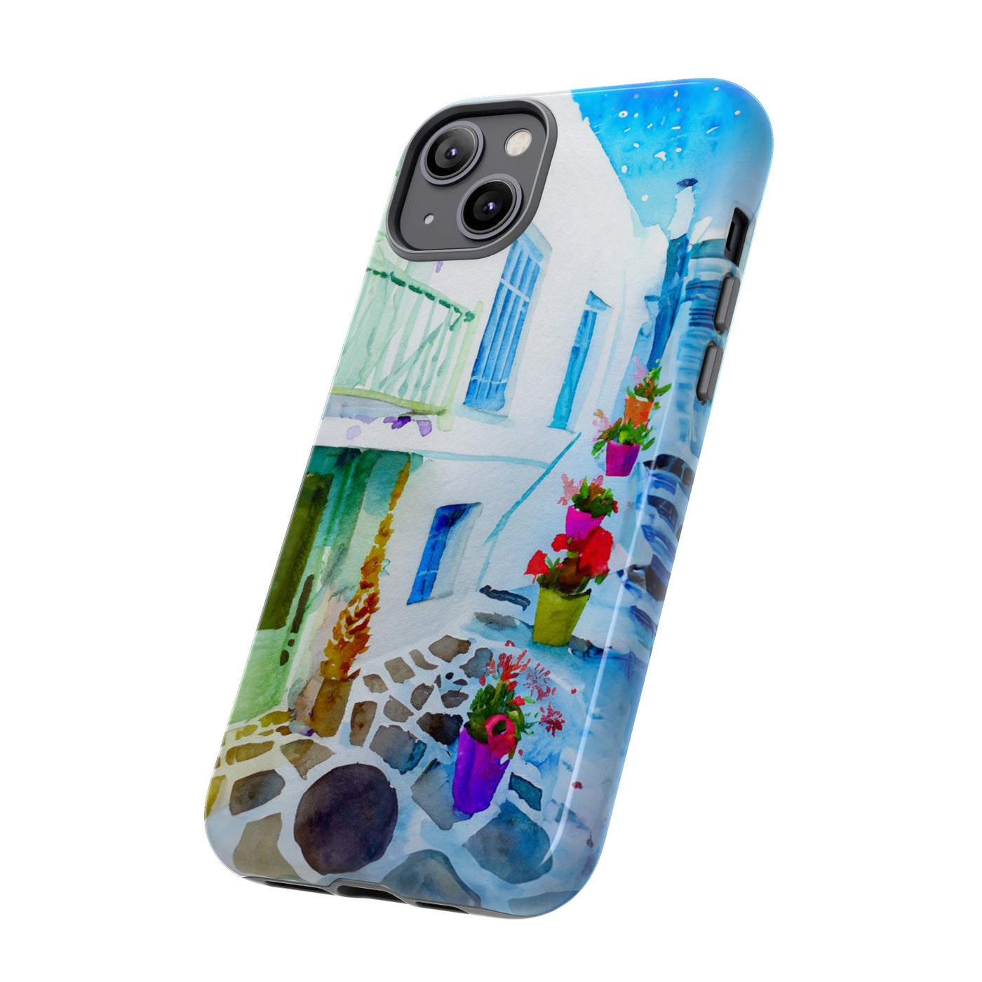 Impact Resistant, Greece House, Cute Phone Cases for Samsung S24, S23, S22, S21, IPhone 15 pro Iphone 14 pro Iphone 13 IPhone 12 Iphone 11