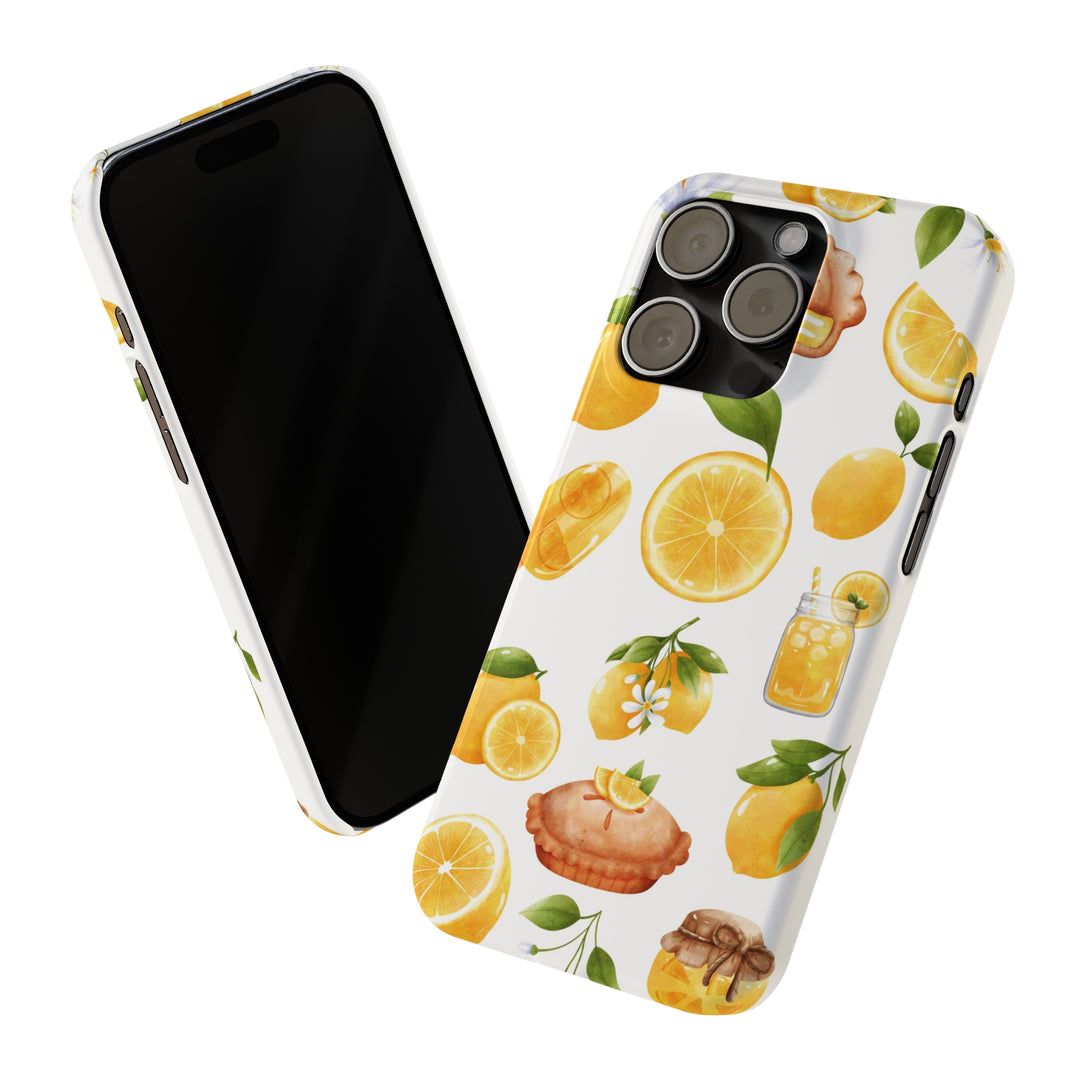 Slim Cute Phone Cases for Iphone - | iPhone 15 Case | iPhone 15 Pro Max Case, Iphone 14 Case, Iphone 14 Pro Max, Iphone 13, Summer Fruit Lemon - Studio40ParkLane