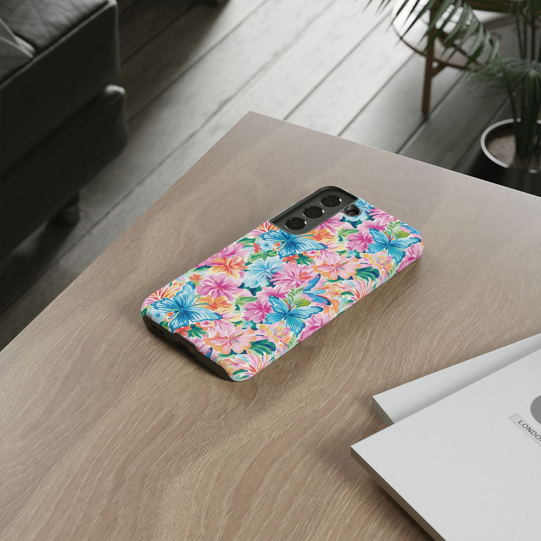 Premium Tough Butterflies Flowers Cute Phone Cases for Samsung S24, S23, S22, S21, S20, Plus and Ultra, Iphone 16 Pro Max,15, 14, 13, 12, 11, 10 - Studio40ParkLane