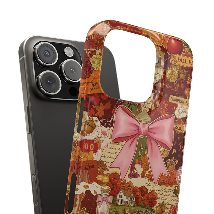 New England fall Coquette Collage Cute Phone Case for Iphone 16 - | iPhone 15 Pro Max Case | iPhone 14 Case Iphone 13 12 11 10 9 8 7 X XS - Studio40ParkLane