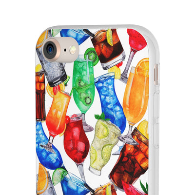 Cute Flexi Phone Cases, For Iphones and Samsung Galaxy Phones, Tropical Summer Fruit Cocktails, Galaxy S23 Phone Case, Samsung S22 Case, Samsung S21, Iphone 15, Iphone 14, Iphone 13