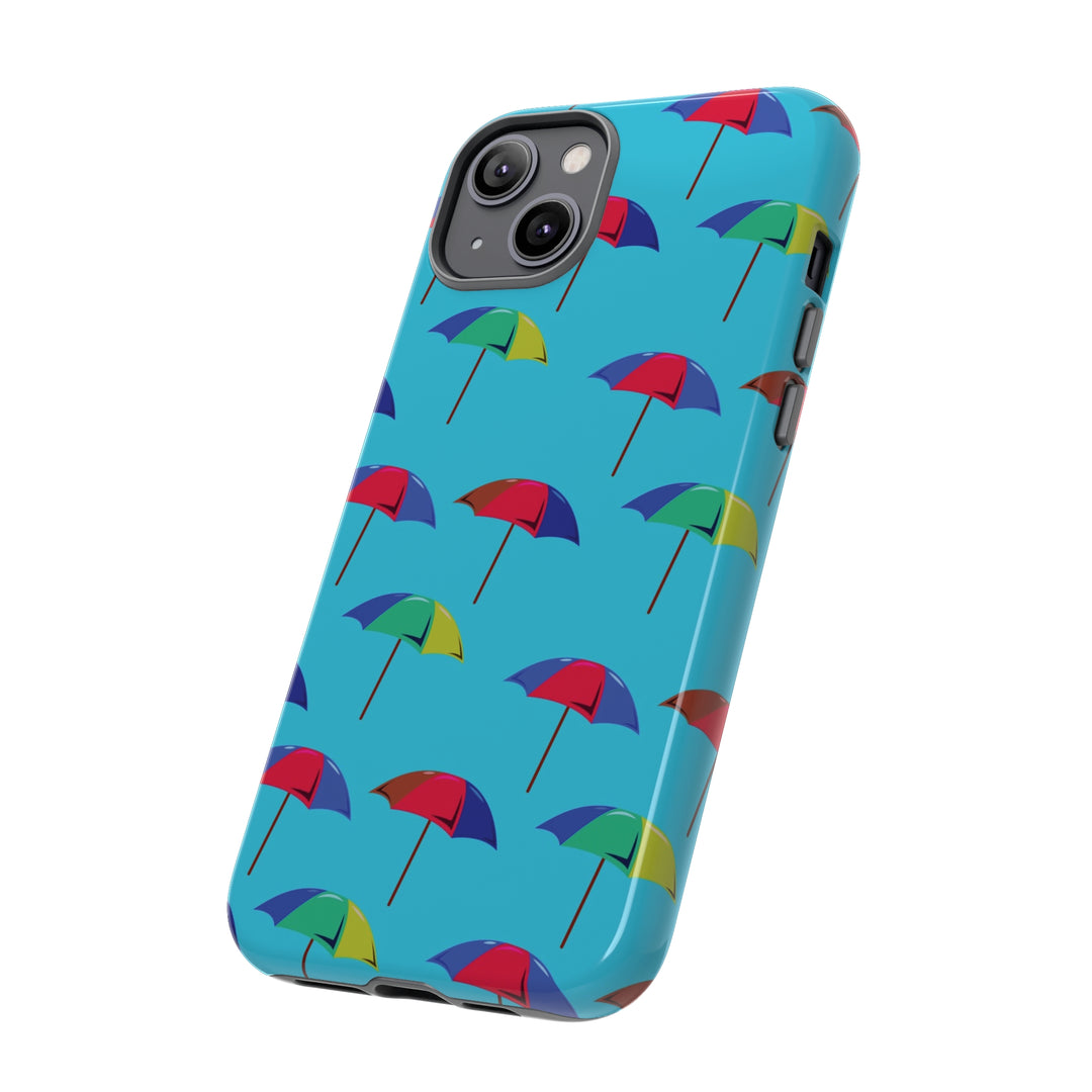 Cute IPhone Case | Colorful Beach Parasols Blue, iPhone 15 Case | iPhone 15 Pro Case, Iphone 14 Case, Iphone 14 Pro Max Case, Protective Iphone Case - Studio40ParkLane