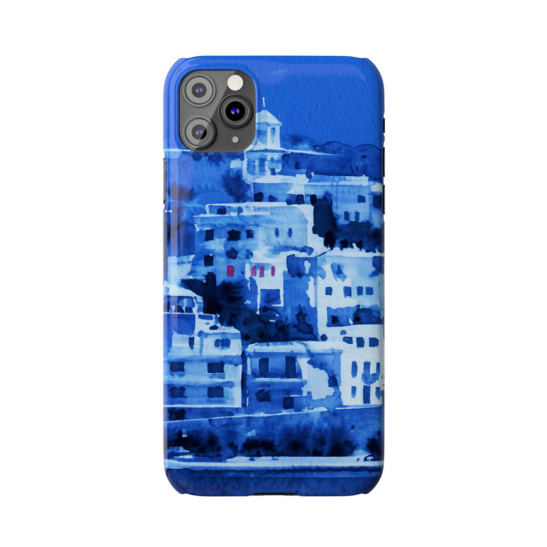Slim Cute Phone Cases for Iphone | iPhone 15 Case | iPhone 15 Pro Max Case, Iphone 14, Iphone 14 Pro Max, Iphone 13, Greek Island Blue - Studio40ParkLane