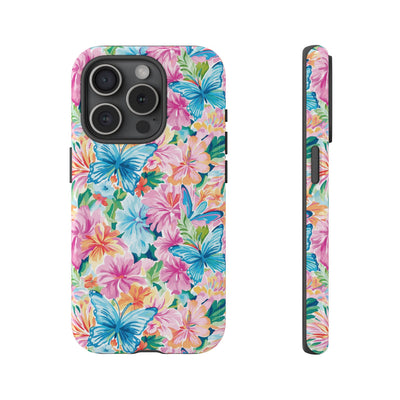 Premium Tough Butterflies Flowers Cute Phone Cases for Samsung S24, S23, S22, S21, S20, Plus and Ultra, Iphone 16 Pro Max,15, 14, 13, 12, 11, 10