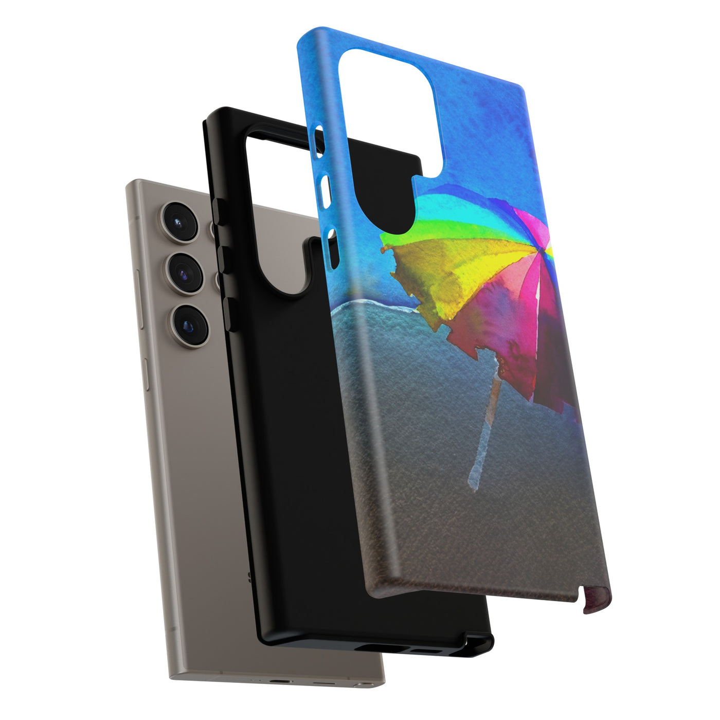 Cute Samsung Case | Cool Iphone Case | Summer Colorful Beach Parasol, Samsung S24, S23, S22, S21, IPhone 15 Case | Iphone 14 Case, Iphone 13 Case