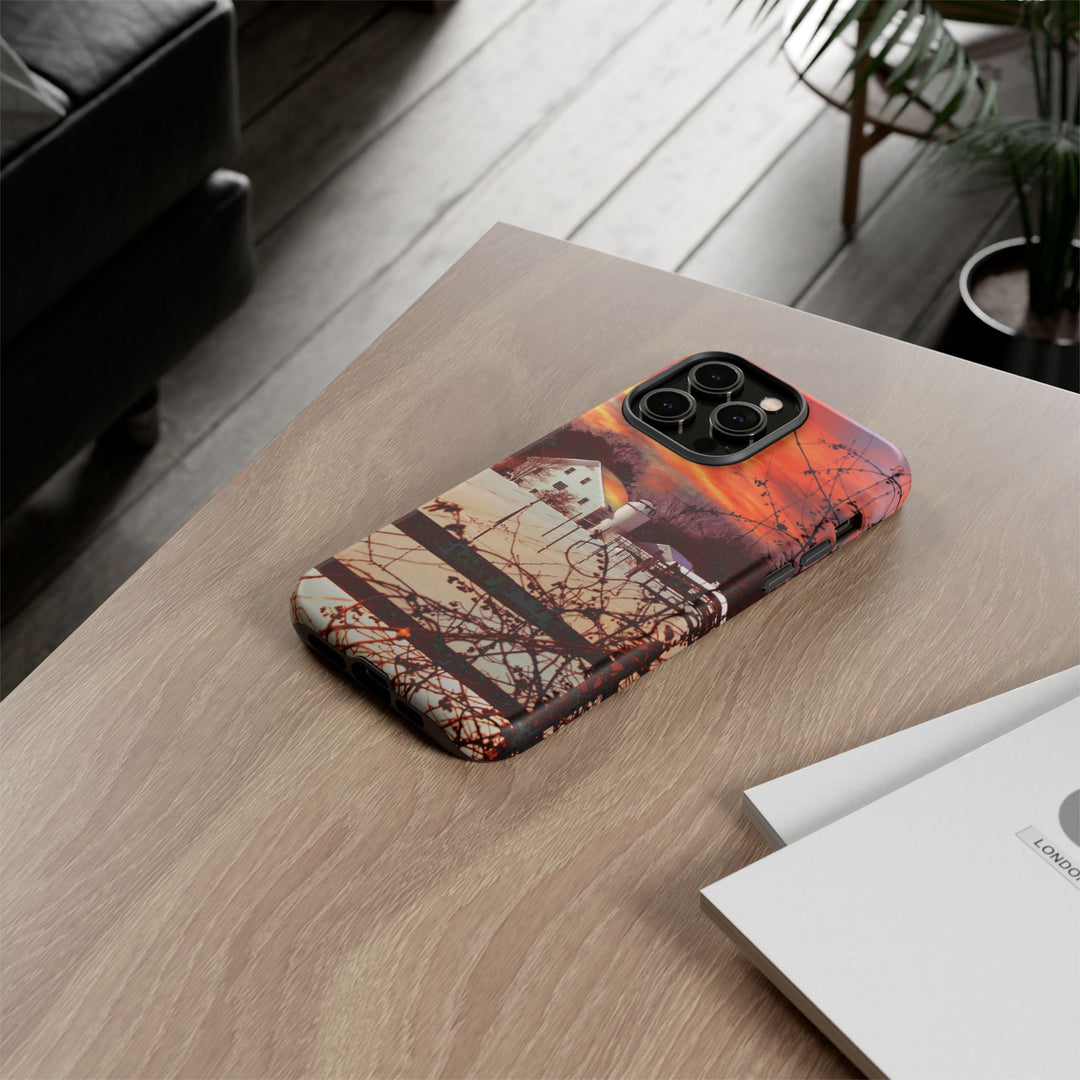 Impact Resistant, Winter Sunset Cute Phone Cases for Samsung S24, S23, S22, S21, IPhone 15 pro Iphone 14 pro Iphone 13 IPhone 12 Iphone 11 - Studio40ParkLane