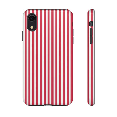 Tough Premium Winterberry Stripes Phone Case Gift for Her - For Apple iPhone 16 Pro Max 16e iPhone 15 Pro iPhone Iphone 14 Plus 13 Pro 12 SE XR - Studio40ParkLane
