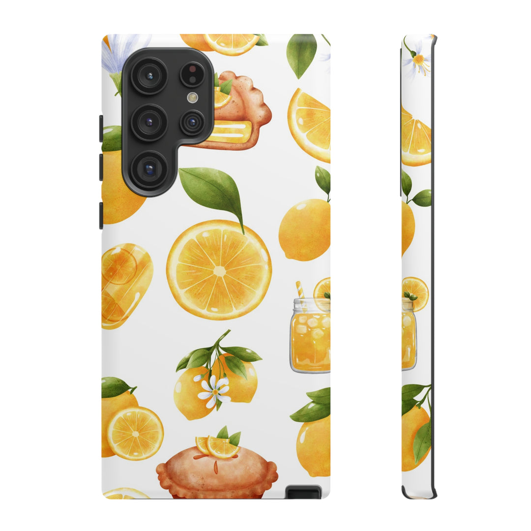 Cute Samsung Phone Case | Aesthetic Samsung Phone Case | Galaxy S23, S22, S21, S20 | Summer Fruit Lemons, Protective Phone Case - Studio40ParkLane
