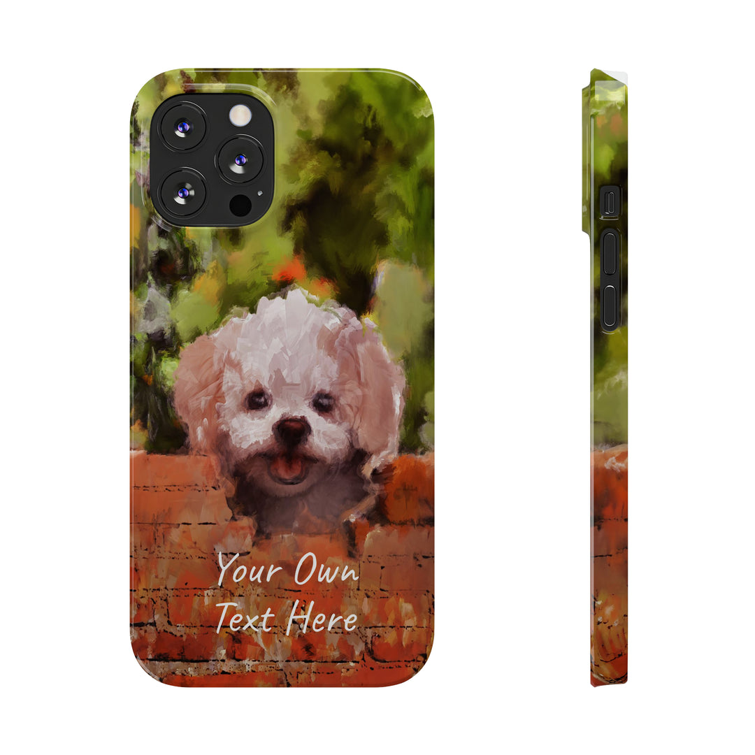 Slim Personalized Cute iPhone Cases - | iPhone 15 Case | iPhone 15 Pro Max Case, Iphone 14 Case, Iphone 14 Pro Max, Iphone 13, Bichon Frise Dog - Studio40ParkLane