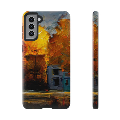 Impact Resistant, Fall Leaves Oil Painting, Cute Phone Cases for Samsung S24, S23, S22, S21, IPhone 15 pro Iphone 14 pro Iphone 13 IPhone 12 Iphone 11