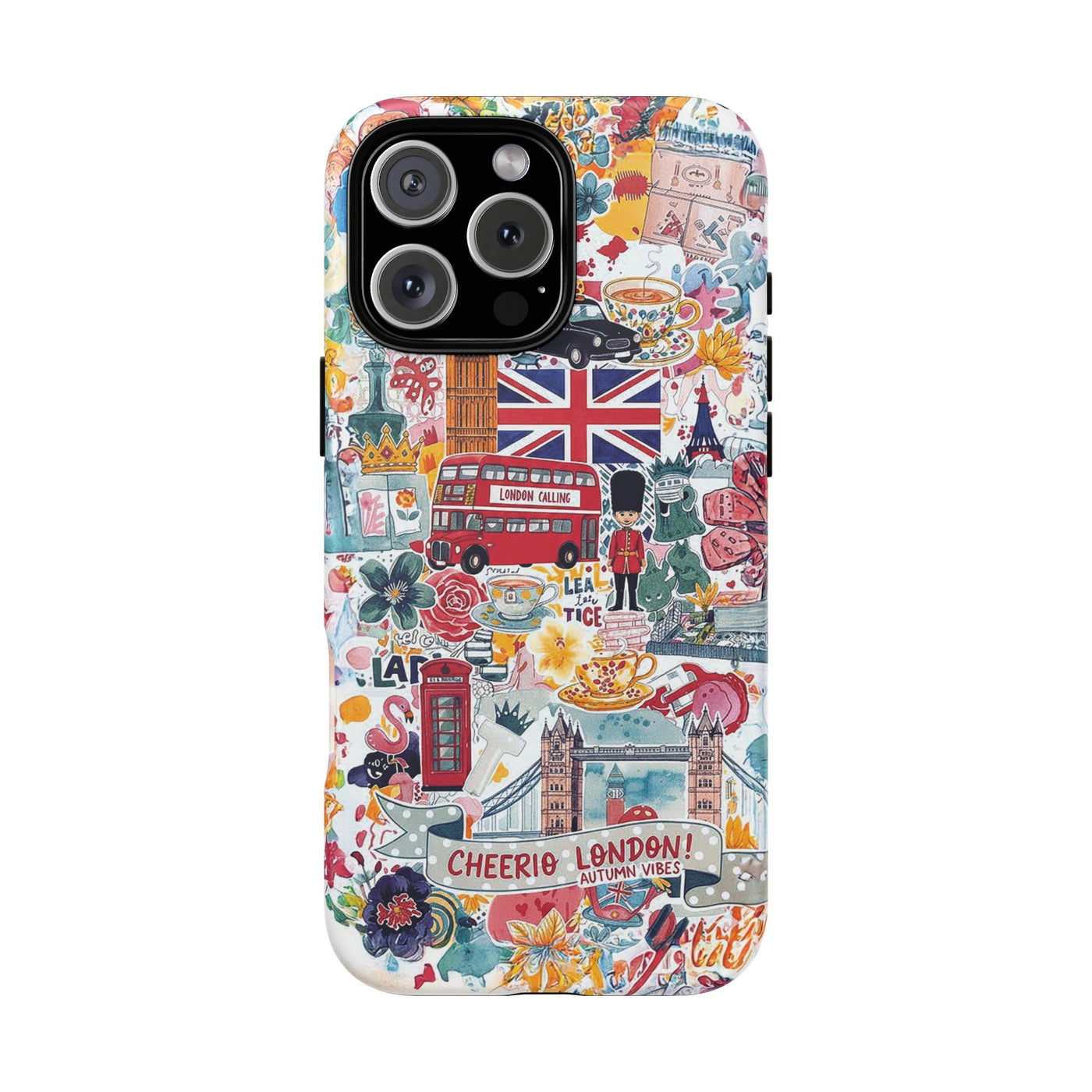 London England Coquette Collage Tough Premium Phone Case - For iPhone 17 Pro Max iPhone 16 Pro iPhone 15 Iphone 14 Plus 13 Pro 12 11 10 XR - Studio40ParkLane