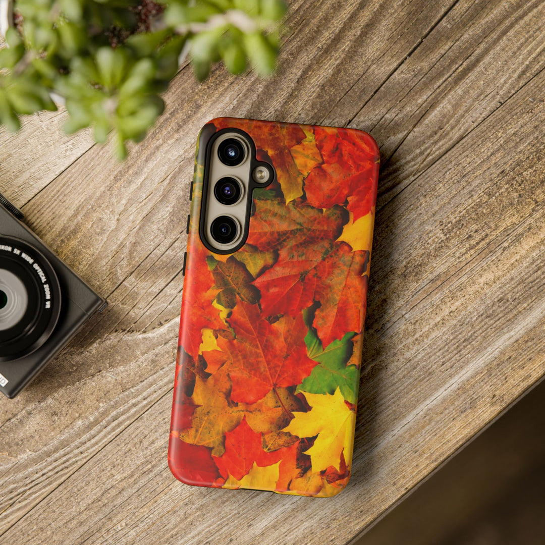 Fall Leaves Impact Resistant, Cute Phone Cases for Samsung S24, S23, S22, S21, IPhone 15 pro Iphone 14 pro Iphone 13 IPhone 12 Iphone 11 - Studio40ParkLane