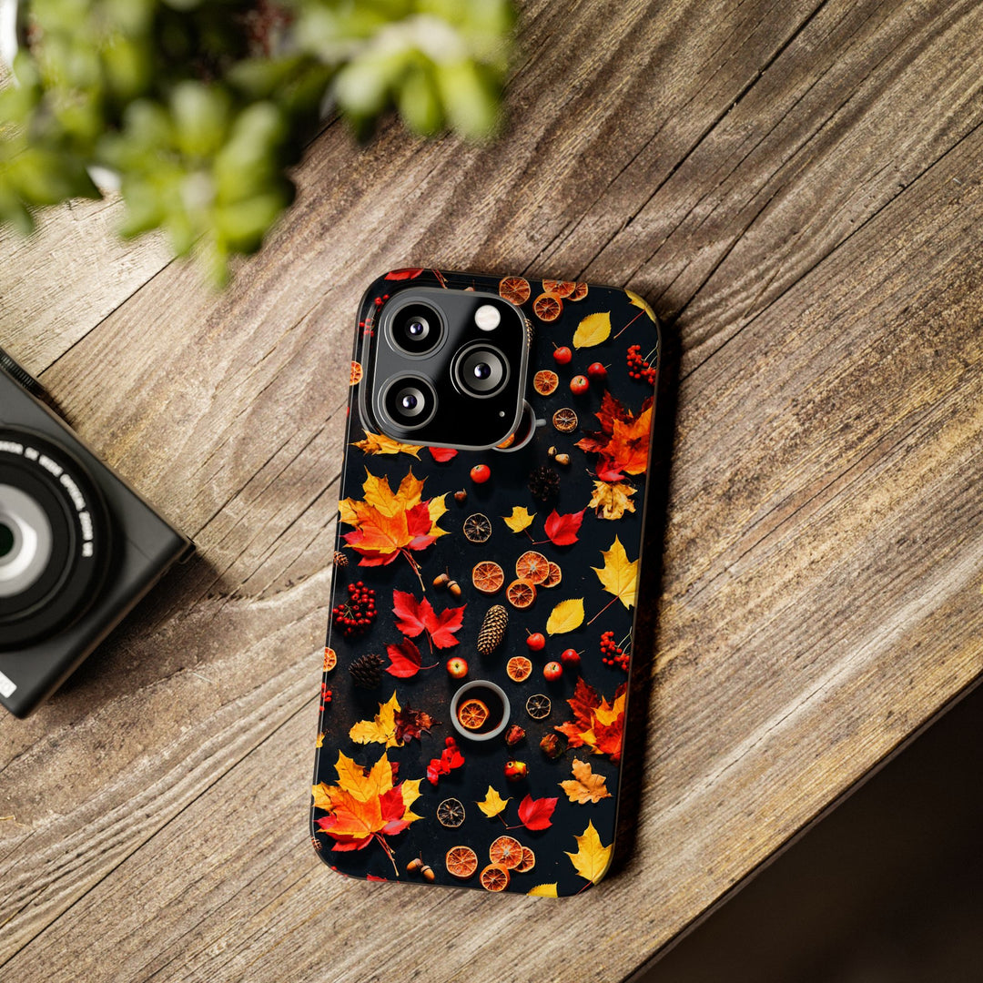 Slim Cute Fall Leaves Collage Phone Cases for Iphone | iPhone 15 Case | iPhone 15 Pro Max Case, Iphone 14, Iphone 14 Pro Max, Iphone 13, Iphone 16 - Studio40ParkLane