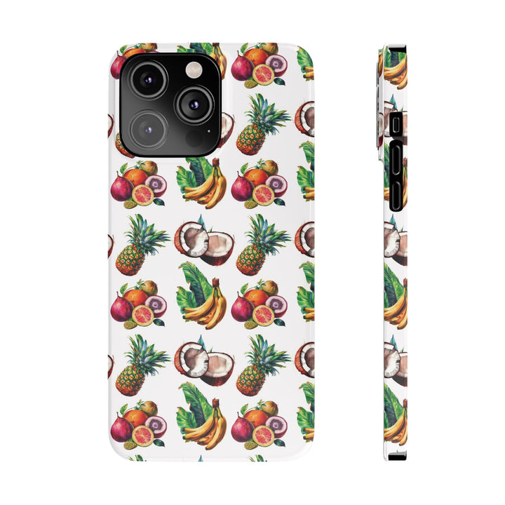 Slim Cute Phone Cases for Iphone - | iPhone 15 Case | iPhone 15 Pro Max Case, Iphone 14 Case, Iphone 14 Pro Max, Iphone 13, Tropical Summer Fruit - Studio40ParkLane