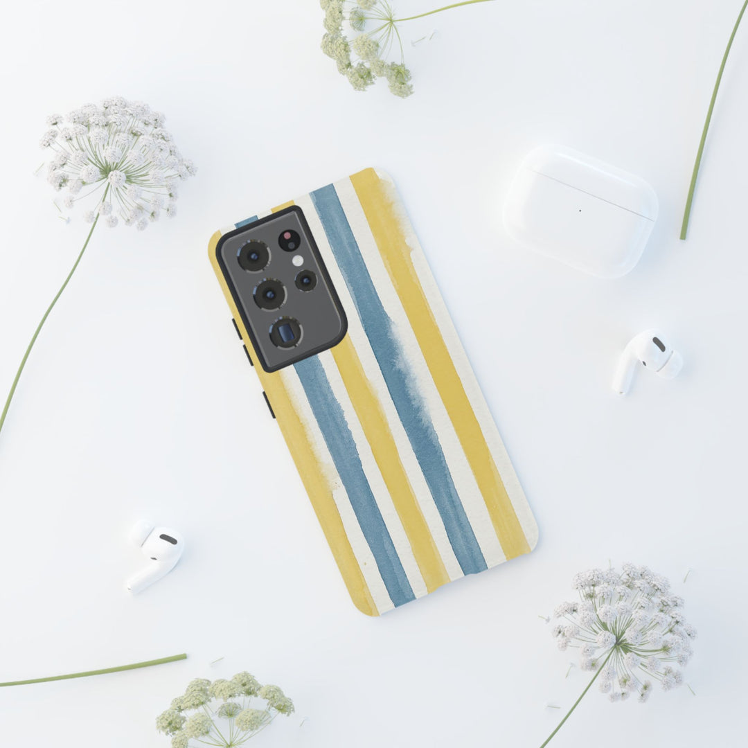 Tough Cute Yellow Stripes Phone Case, for IPhone 17 Pro Max | Iphone 17 Air, Iphone 16, IPhone 15, 14 13 12, Samsung Galaxy S26, S25, S24, S23 - Studio40ParkLane