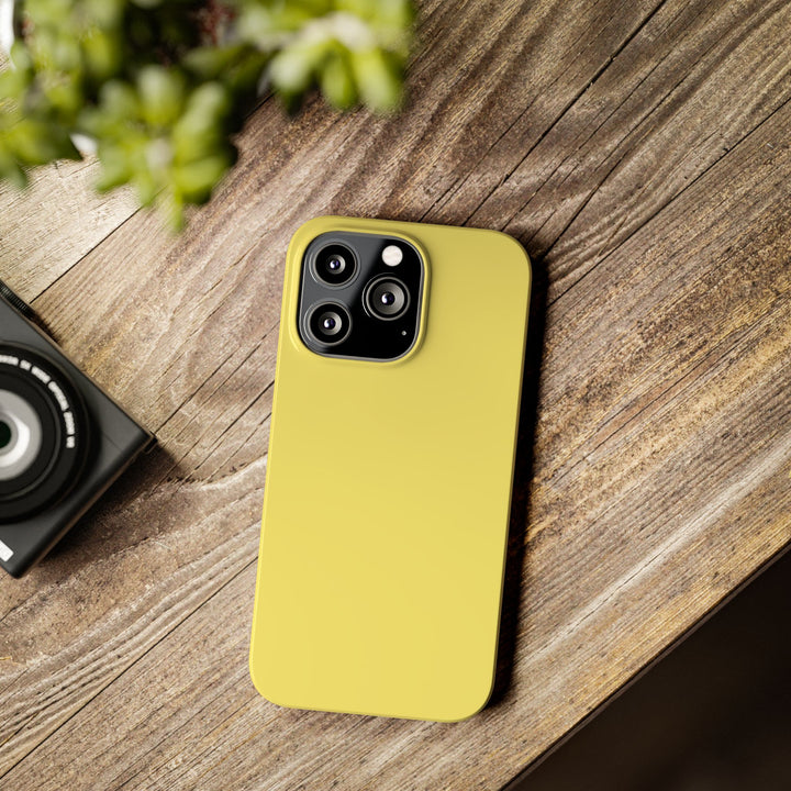 Slim Light Yellow Gift for Her Aesthetic Cute Phone Case for Iphone 16 - | iPhone 15 Pro Max Case | iPhone 14 Case 13 12 11 10 9 8 7 - Studio40ParkLane