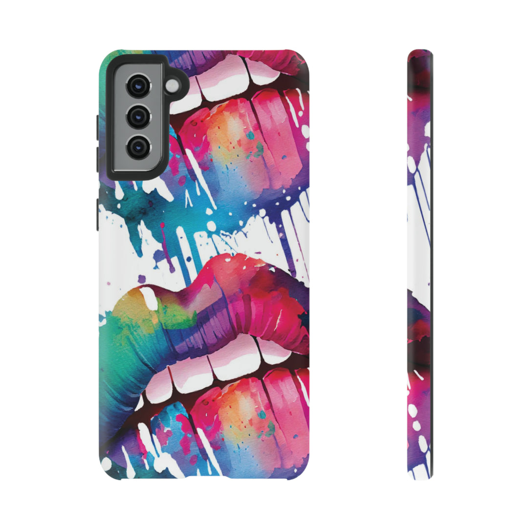 Cute Samsung Phone Case | Aesthetic Samsung Phone Case | Smile Lips Colorful | Galaxy S23, S22, S21, S20 | Luxury Double Layer | Cool - Studio40ParkLane