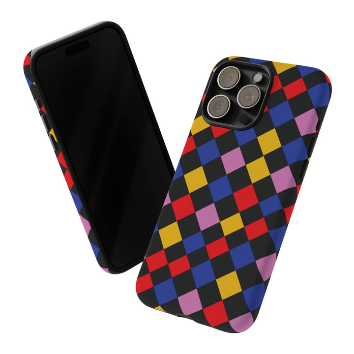 Aesthetic Tough Colorful Checkerboard Phone Case Premium - For iPhone 17 Pro Max iPhone 16 Pro iPhone 15 Iphone 14 Plus 13 Pro 12 11 10 XR - Studio40ParkLane
