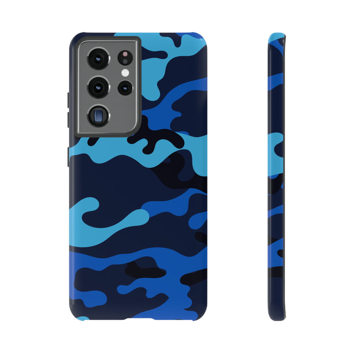 Cute Samsung Phone Case | Aesthetic Samsung Phone Case | Galaxy S23, S22, S21, S20 | Blue Camouflage, Protective Phone Case - Studio40ParkLane