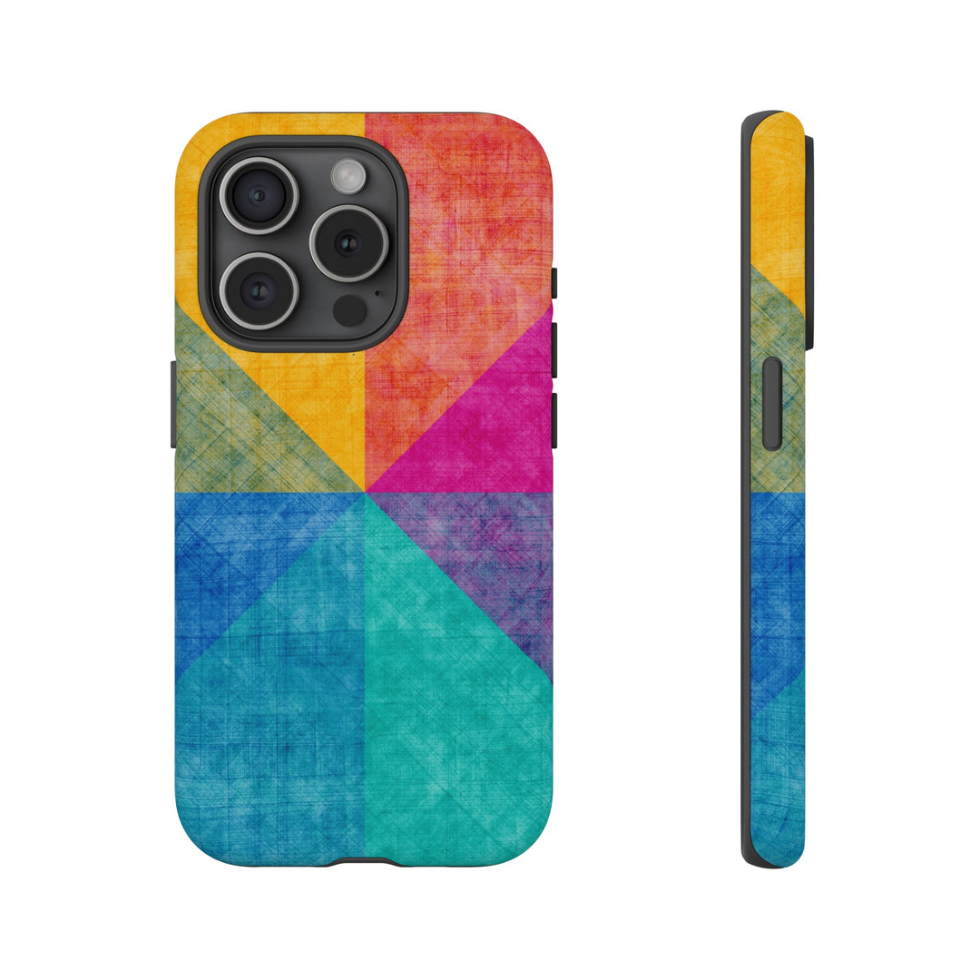 Impact Resistant, Colored Shapes, Cute Phone Cases for Samsung S24, S23, S22, S21, IPhone 15 pro Iphone 14 pro Iphone 13 IPhone 12 Iphone 11 - Studio40ParkLane