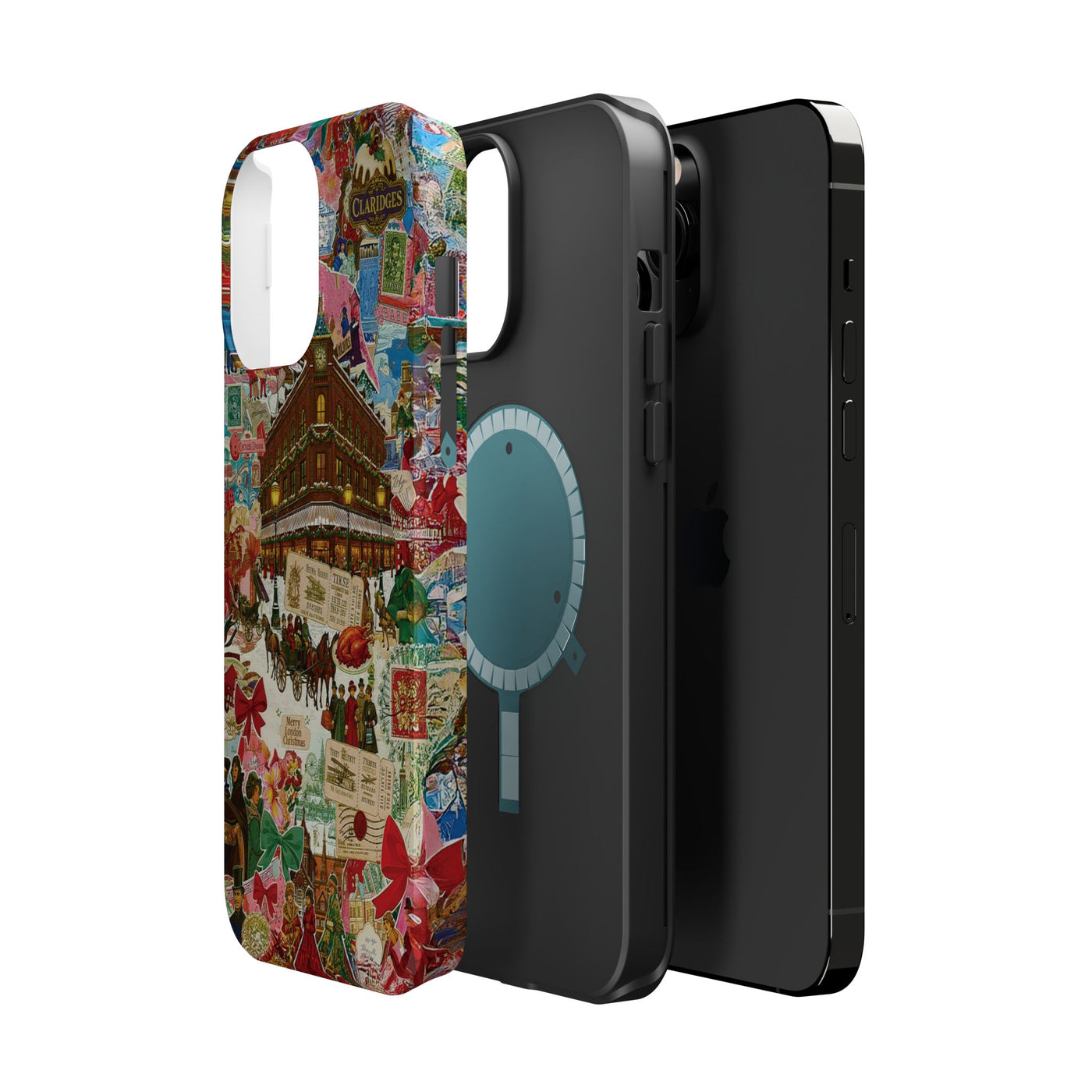 Aesthetic Tough Magsafe London Coquette Collage Phone Case - For iPhone 17 Pro Max iPhone 16 Pro iPhone 15 Iphone 14 Plus 13 Pro 12 11 10 - Studio40ParkLane