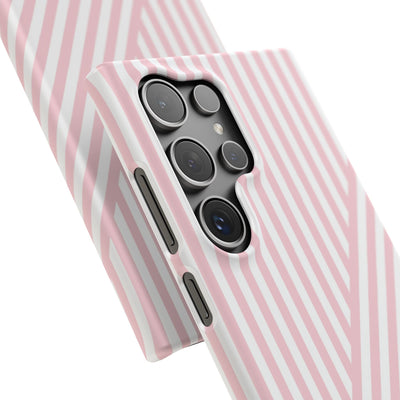 Aesthetic Sweet Pink Stripes Cute Phone Case Sleek Snap - For iPhone 17 Pro Max iPhone 16 Pro iPhone 15 Iphone 14 Plus 13 Pro 12 11 10 Gift