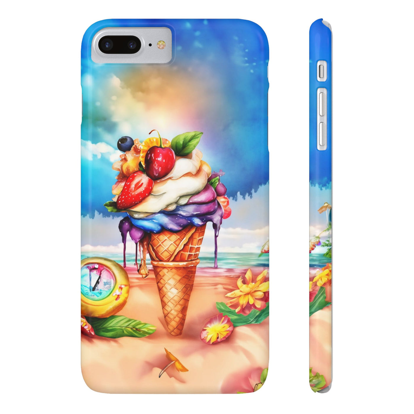 Summer Ice Cream Cone Slim Cute Phone Cases for Iphone  | iPhone 15 Case | iPhone 15 Pro Max Case, Iphone 14, Iphone 14 Pro Max, Iphone 13