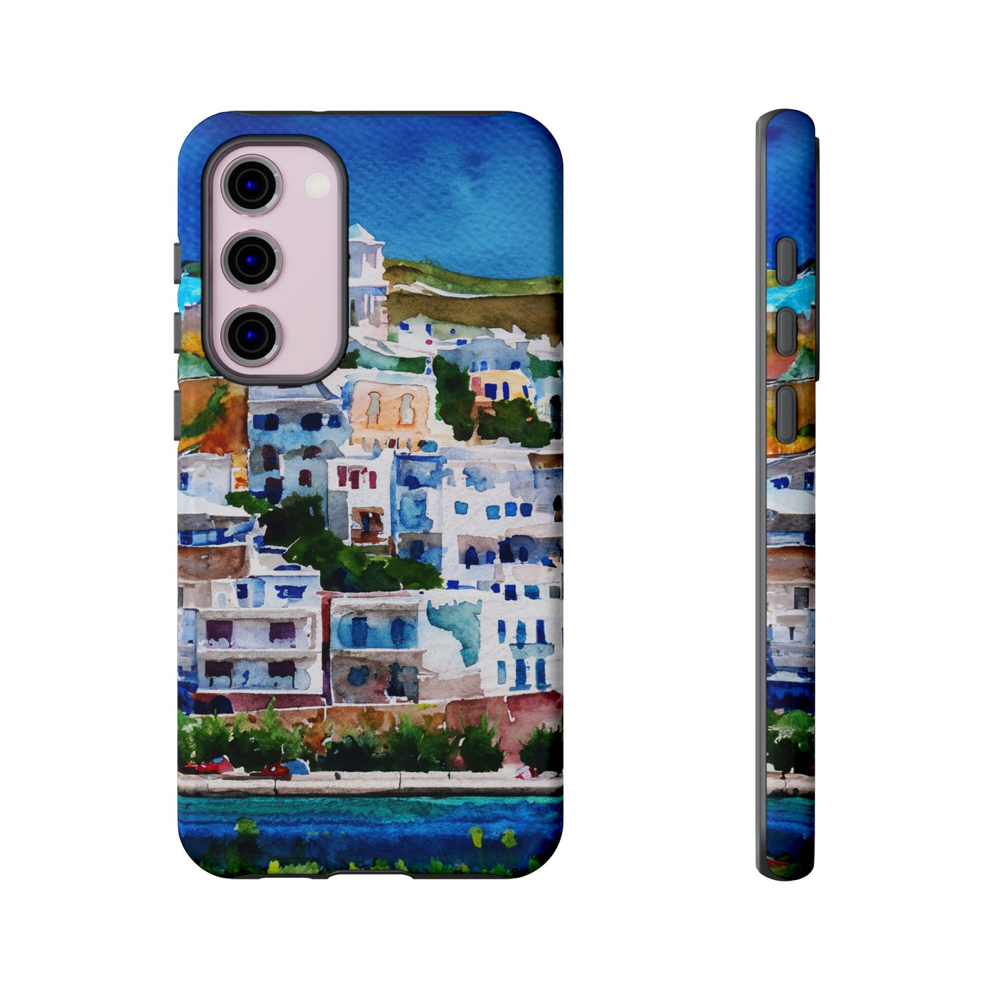 Impact Resistant, Greece House, Cute Phone Cases for Samsung S24, S23, S22, S21, IPhone 15 pro Iphone 14 pro Iphone 13 IPhone 12 Iphone 11