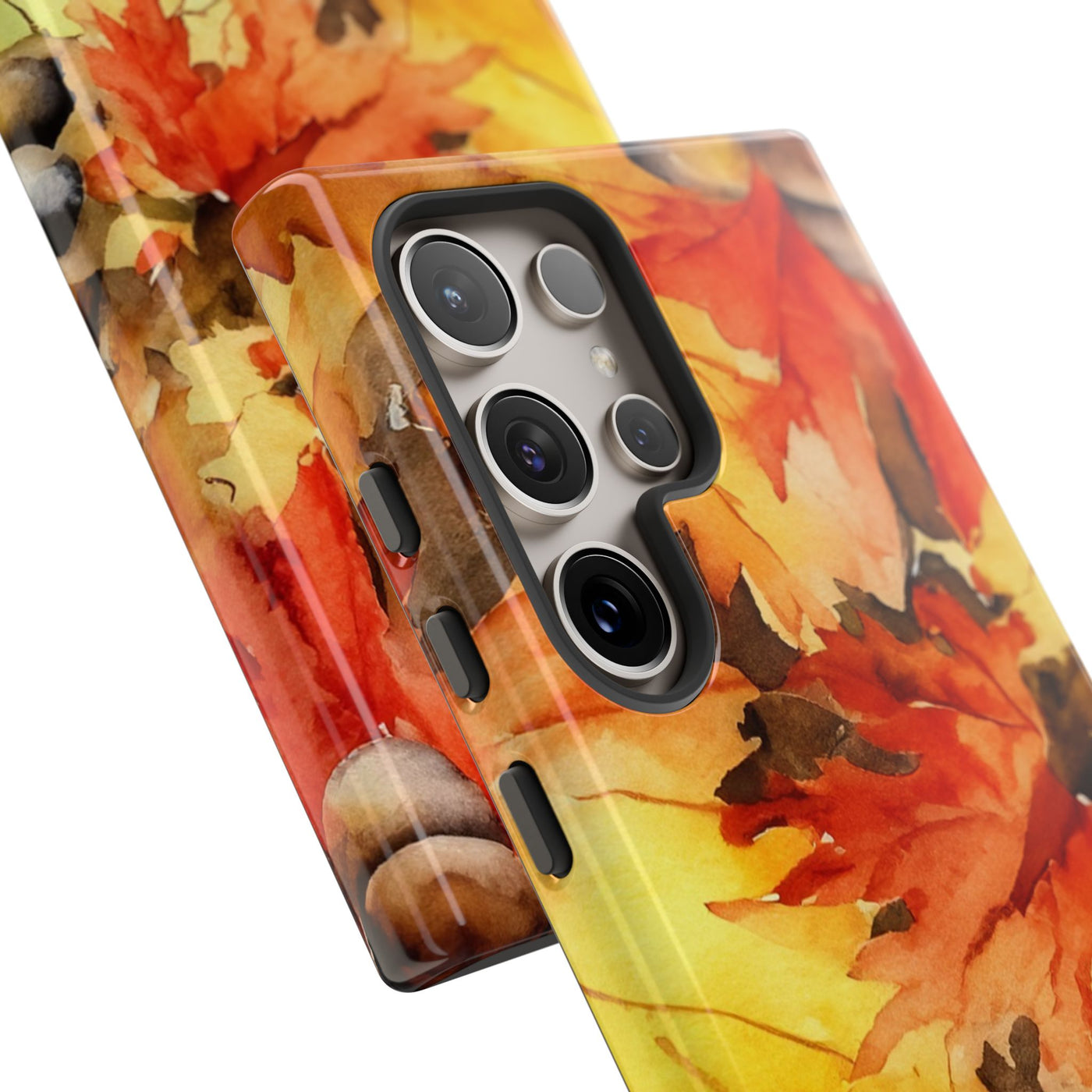 Impact Resistant, Fall Leaves, Cute Phone Cases for Samsung S24, S23, S22, S21, IPhone 15 pro Iphone 14 pro Iphone 13 IPhone 12 Iphone 11