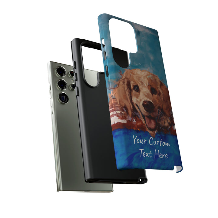 Personalize this Cute Samsung Phone Case | Golden Retriever Dog Samsung Phone Case | Galaxy S23, S22, S21, S20 | Personalized Samsung Cases - Studio40ParkLane