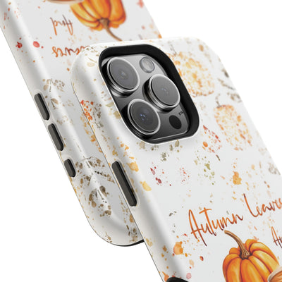 Fall Leaves Pumpkins Tough Magsafe Cute Phone Cases for Iphone | iPhone 15 Case | iPhone 15 Pro Max Case, Iphone 14, Iphone 14 13 12 11 10 9 8 7 - Studio40ParkLane