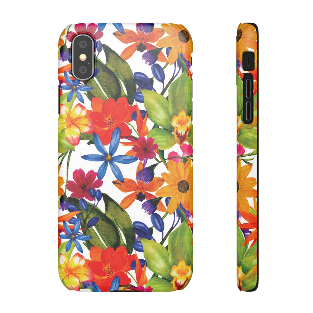 Sleek Snap Colorful Flowers Cute Phone Case for iPhone 16 15 14 13 12 11 X Xs Max Xr Pro Plus Samsung Galaxy S24 S23 S22 S21 S20 Note Ultra