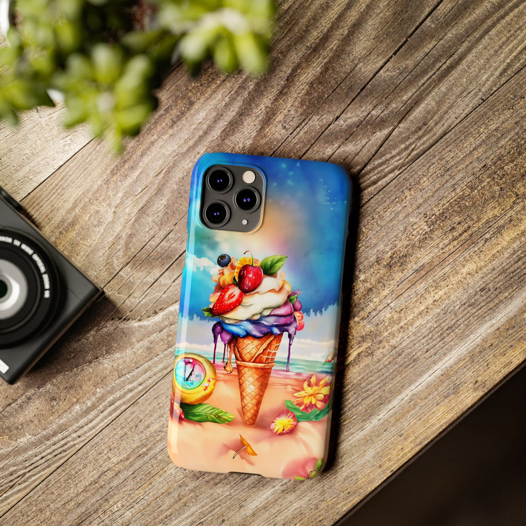 Slim Summer Ice Cream Cone Slim Cute Phone Cases for Iphone | iPhone 15 Case | iPhone 15 Pro Max Case, Iphone 14, Iphone 14 Pro Max, Iphone 13 - Studio40ParkLane